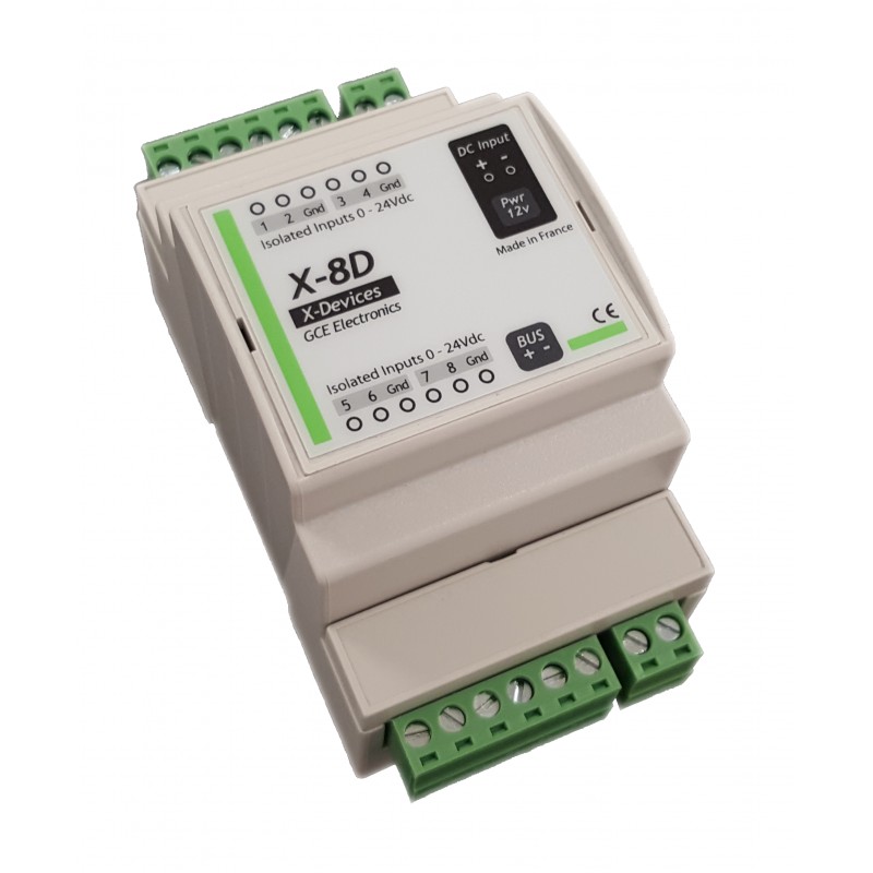 GCE officiel — X-8D - 8 Entrées TOR isolées — 2