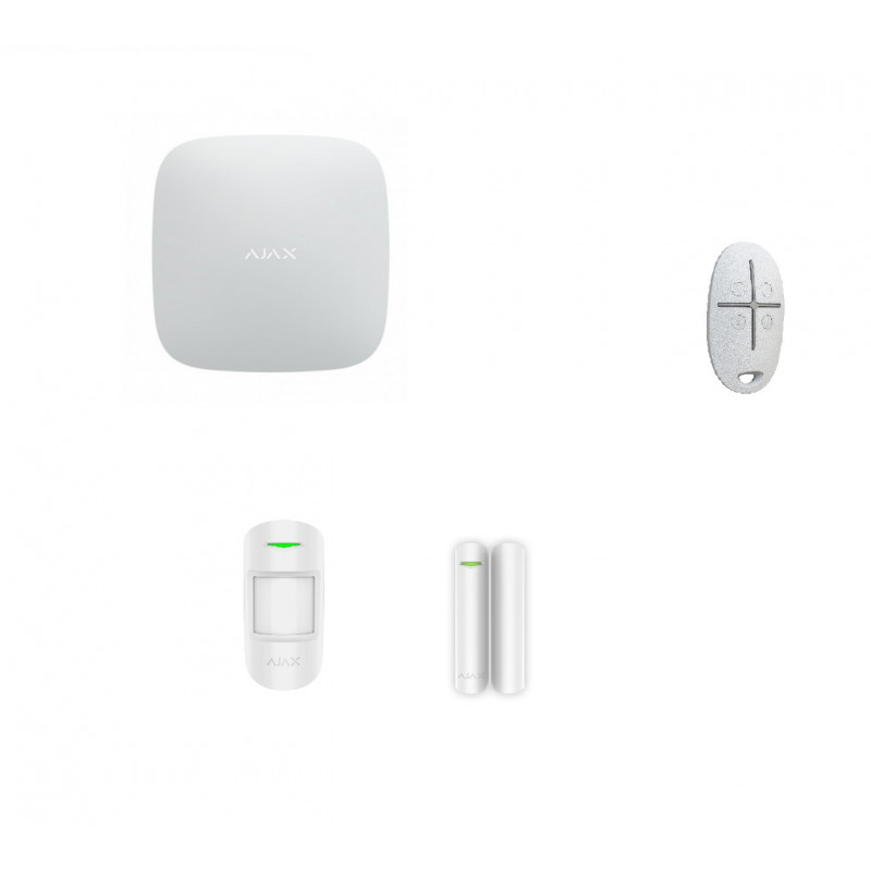 AJAX - HUB 2 PLUS + 1*MOTIONPROTECT + DOORPROTECT + SPACECONTROL - BLANC