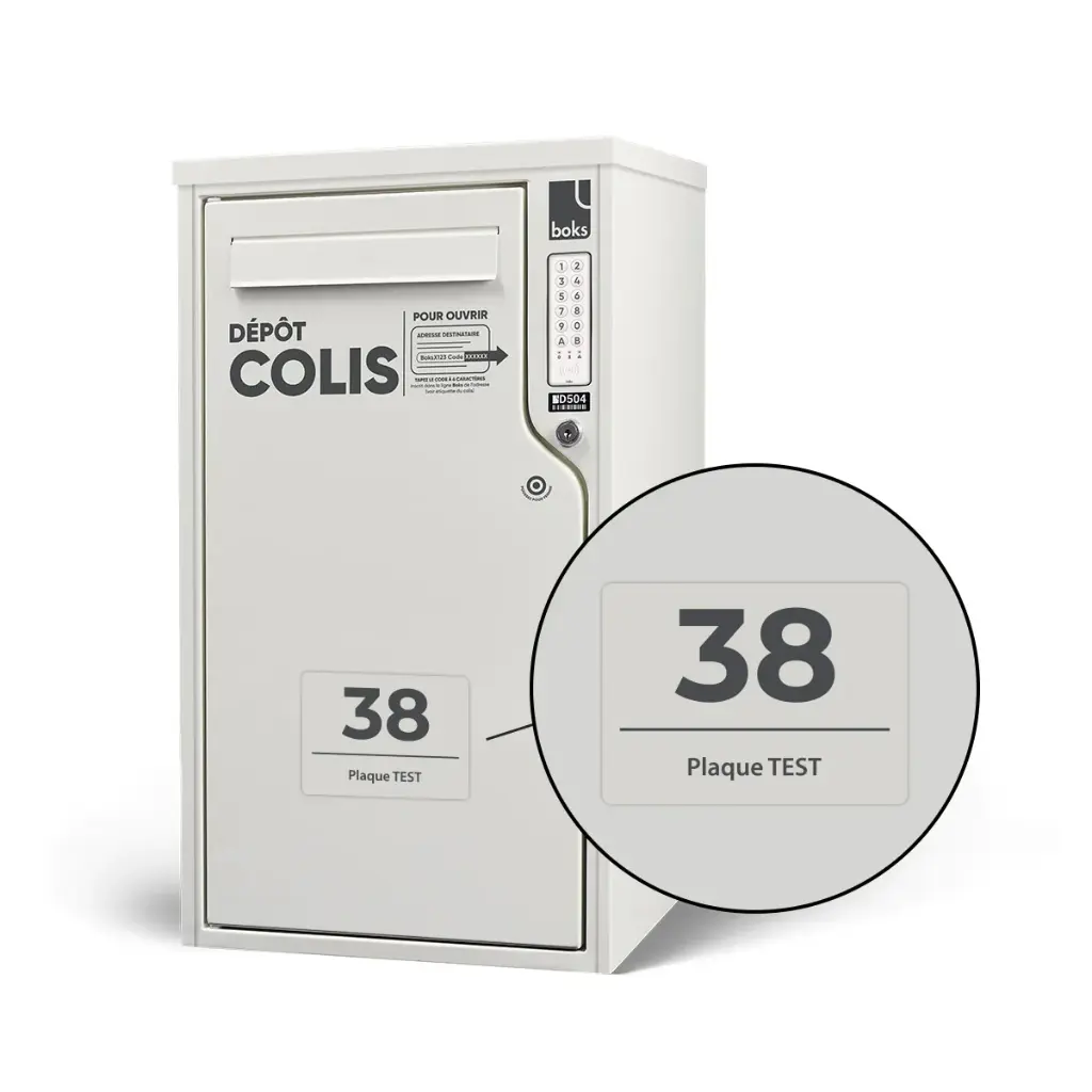 Boks Gravure personnalisée (RAL 9010 (Blanc))