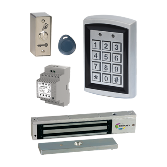 Kit de contrôle d'accès YAKA avec ventouse 300 daN en applique