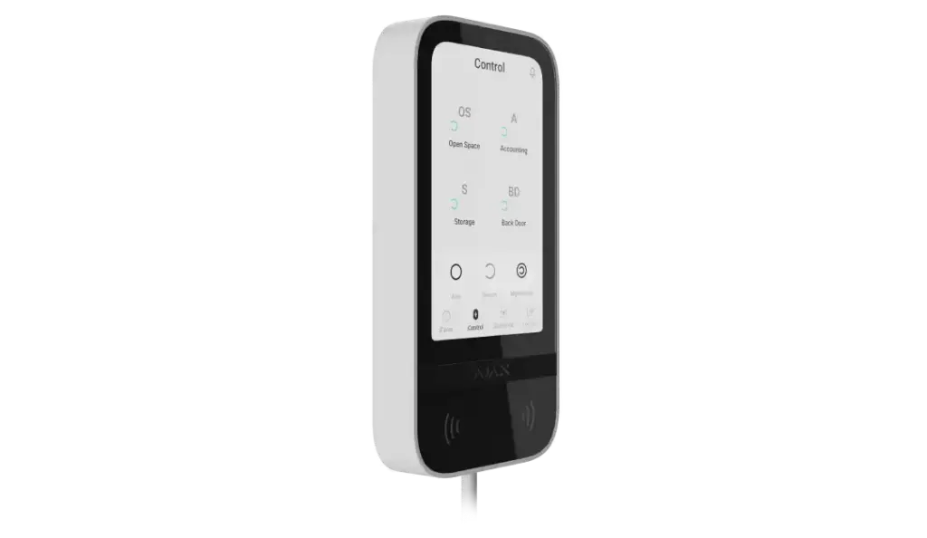 AJAX FIBRA - CLAVIER TOUCHSCREEN DESFIRE - BLANC