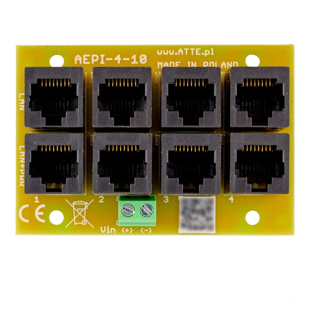 [AEPI-4-10-OF] ATTE - Adaptateur PoE passif 4 canaux