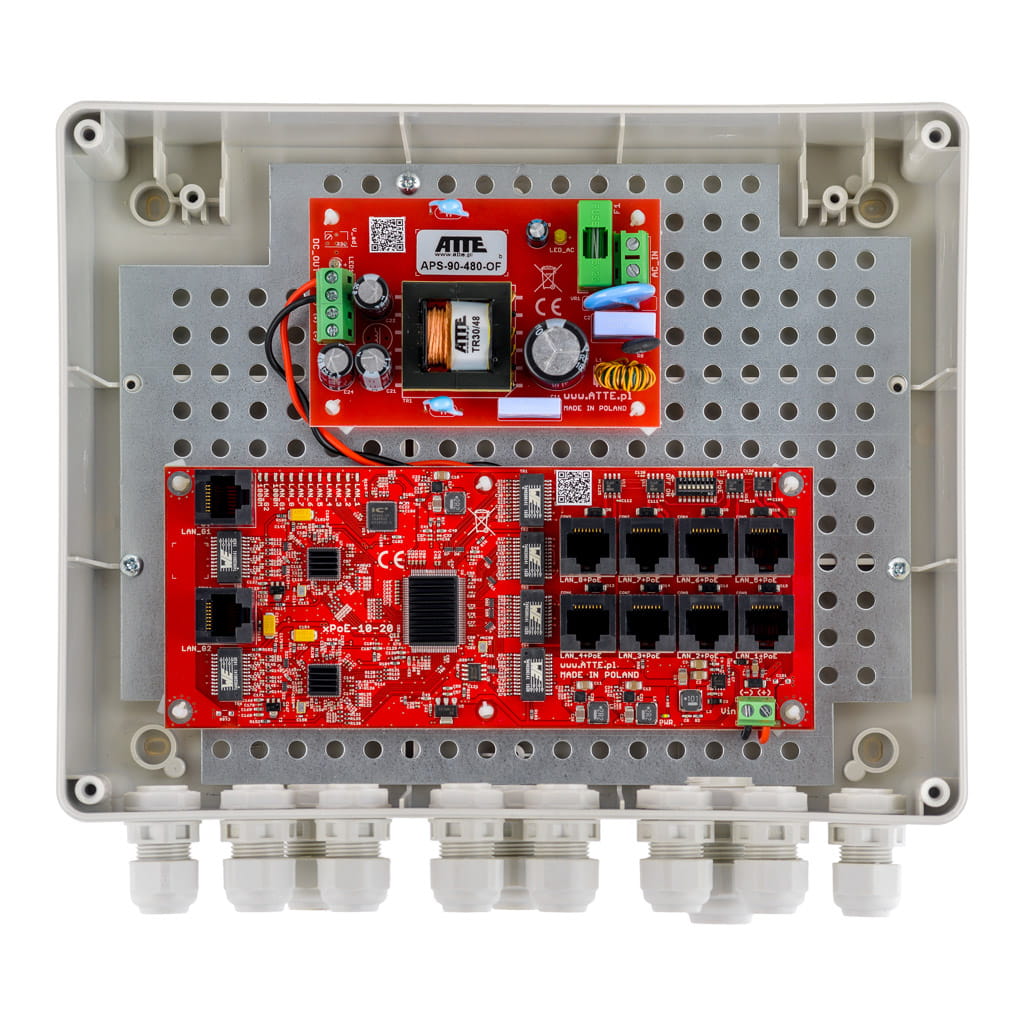 ATTE - Kit PoE 8 caméras – coffret extérieur IP56