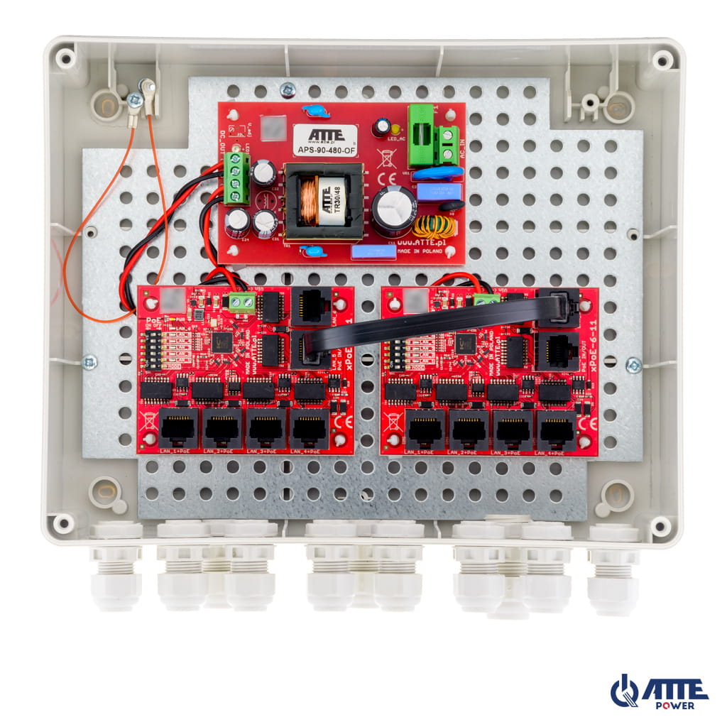 [IP-9-11-L2] ATTE - Kit PoE 9 caméras – coffret extérieur IP56