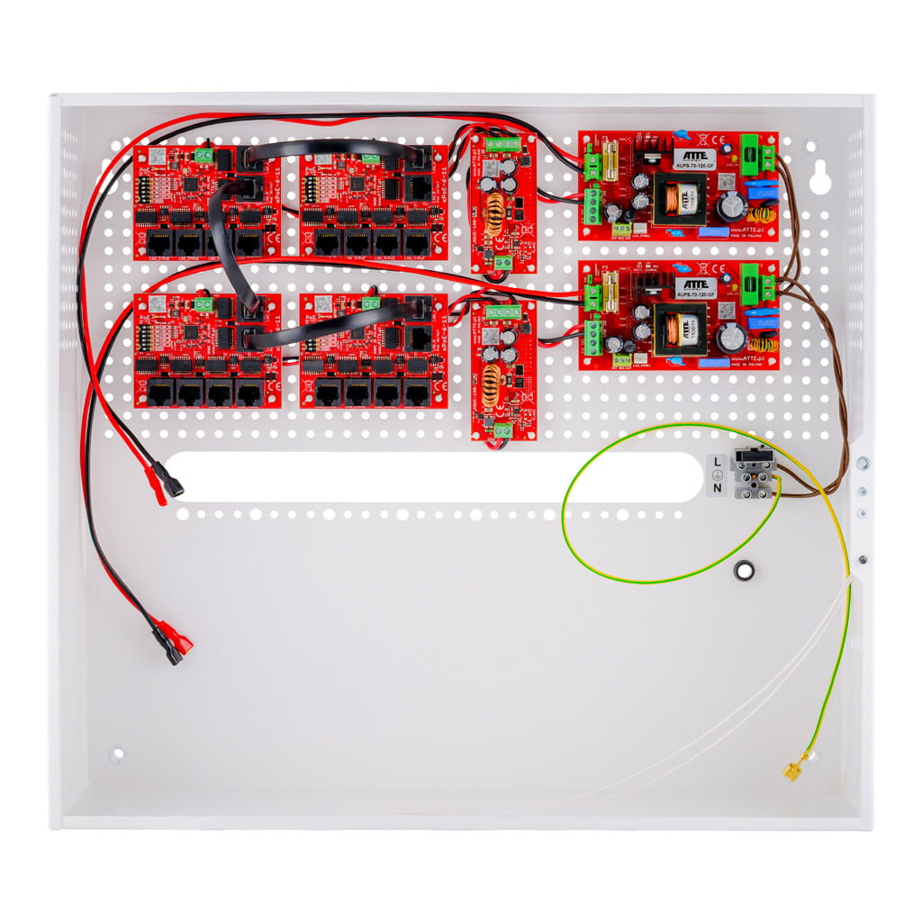 [IPUPS-17-11-H] ATTE - Kit PoE secouru 17 caméras – coffret intérieur avec espace NVR