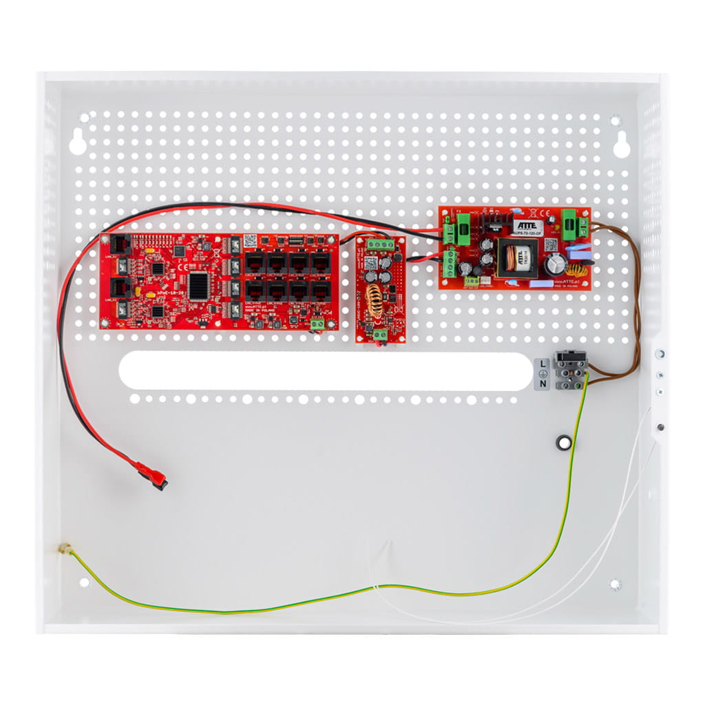 [IPUPS-8-20-H] ATTE - Kit PoE secouru 8 caméras – coffret intérieur avec espace NVR