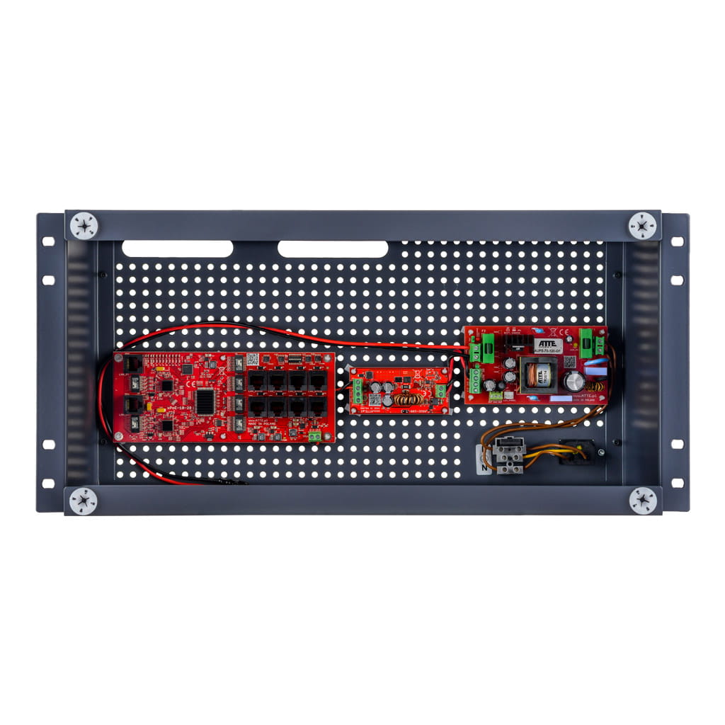 [IPUPS-8-20-R5U0] ATTE - Kit PoE secouru 8 caméras – coffret rack 5U