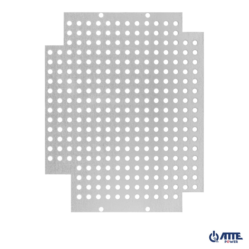ATTE - Plaque de montage perforée 225 × 178 mm – format L
