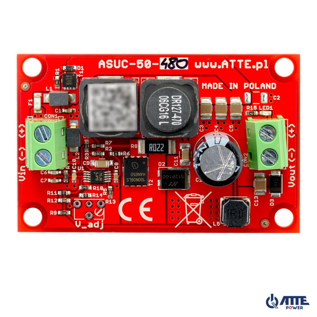 [ASUC-50-480-OF] ATTE - Convertisseur DC/DC élévateur 48 V – 50 W