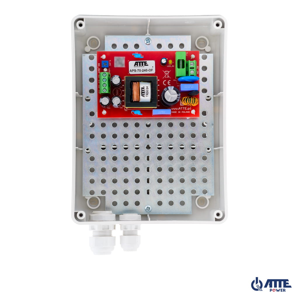 ATTE - Alimentation SMPS 24 V / 72 W – coffret extérieur 140 × 190 × 70 mm