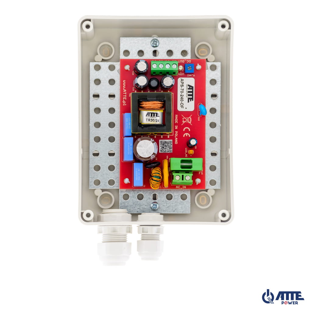 ATTE - Alimentation SMPS 24 V / 72 W – coffret extérieur 110 × 150 × 70 mm