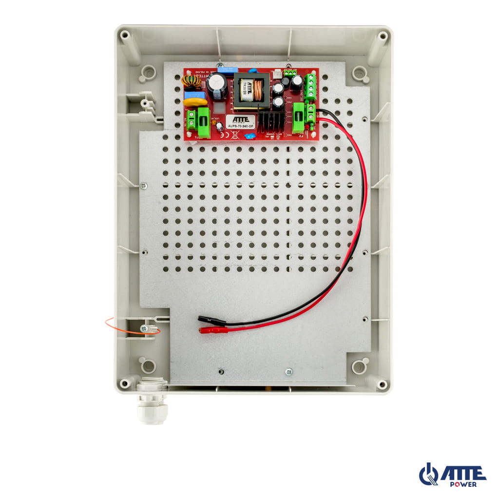 ATTE - Alimentation secourue 24 V / 72 W – coffret extérieur, 2 batteries 7 Ah