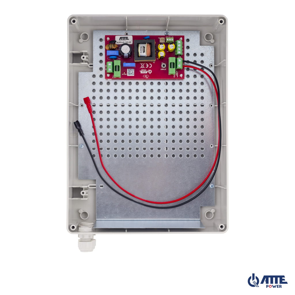ATTE - Alimentation secourue 12 V / 42 W – coffret extérieur, batterie 18 Ah