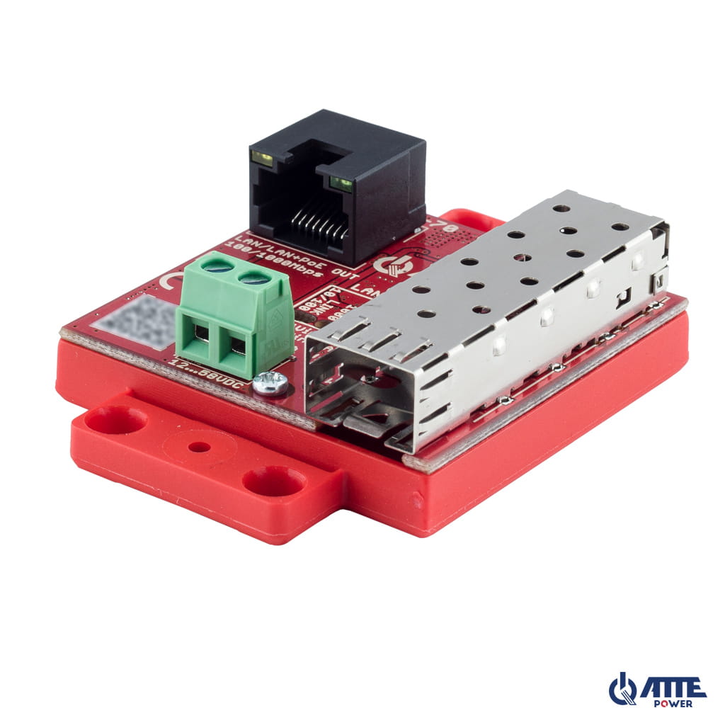 [xFiber-2-70] ATTE - Convertisseur média Gigabit RJ45/SFP – sortie PoE