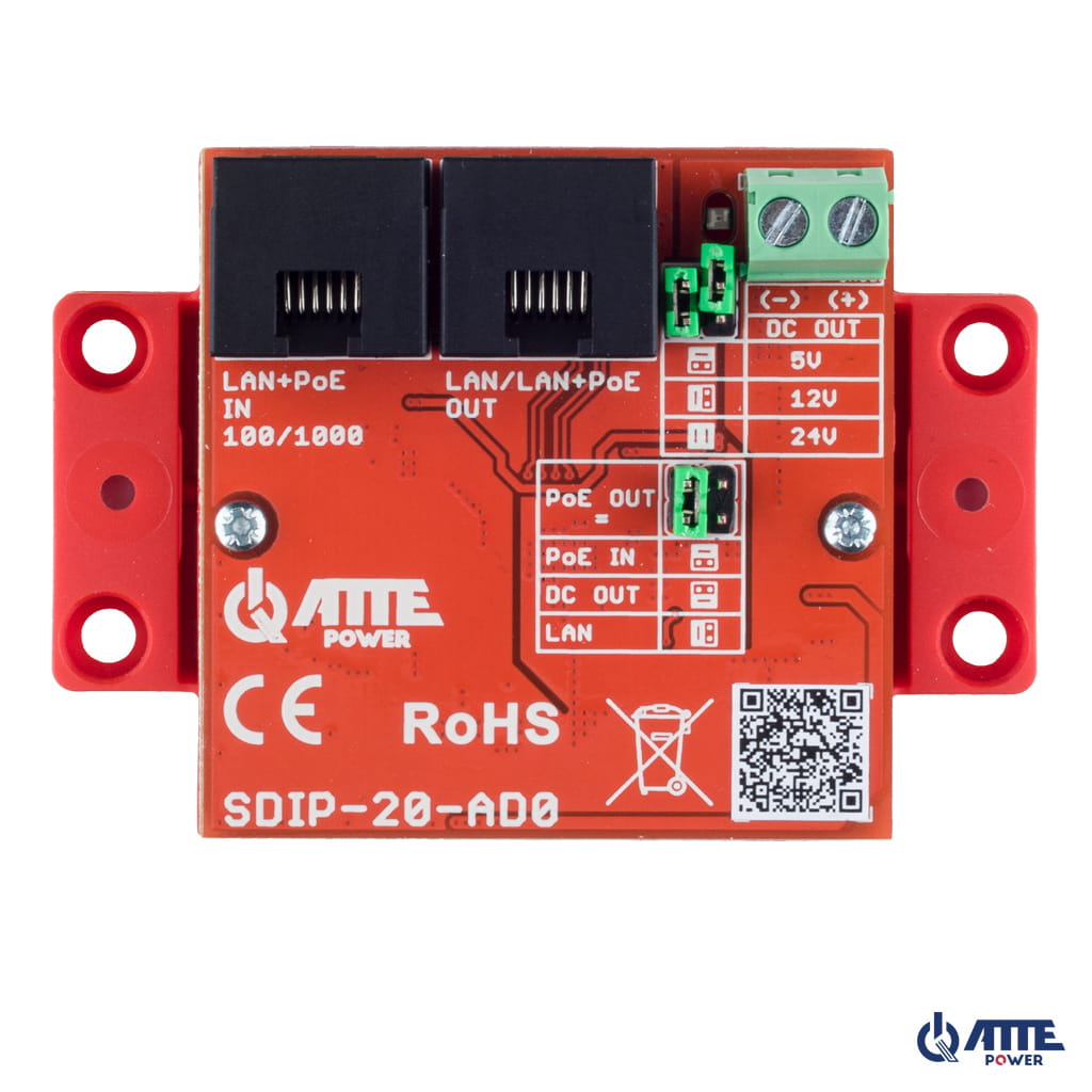 ATTE - Adaptateur de tension PoE Gigabit abaisseur