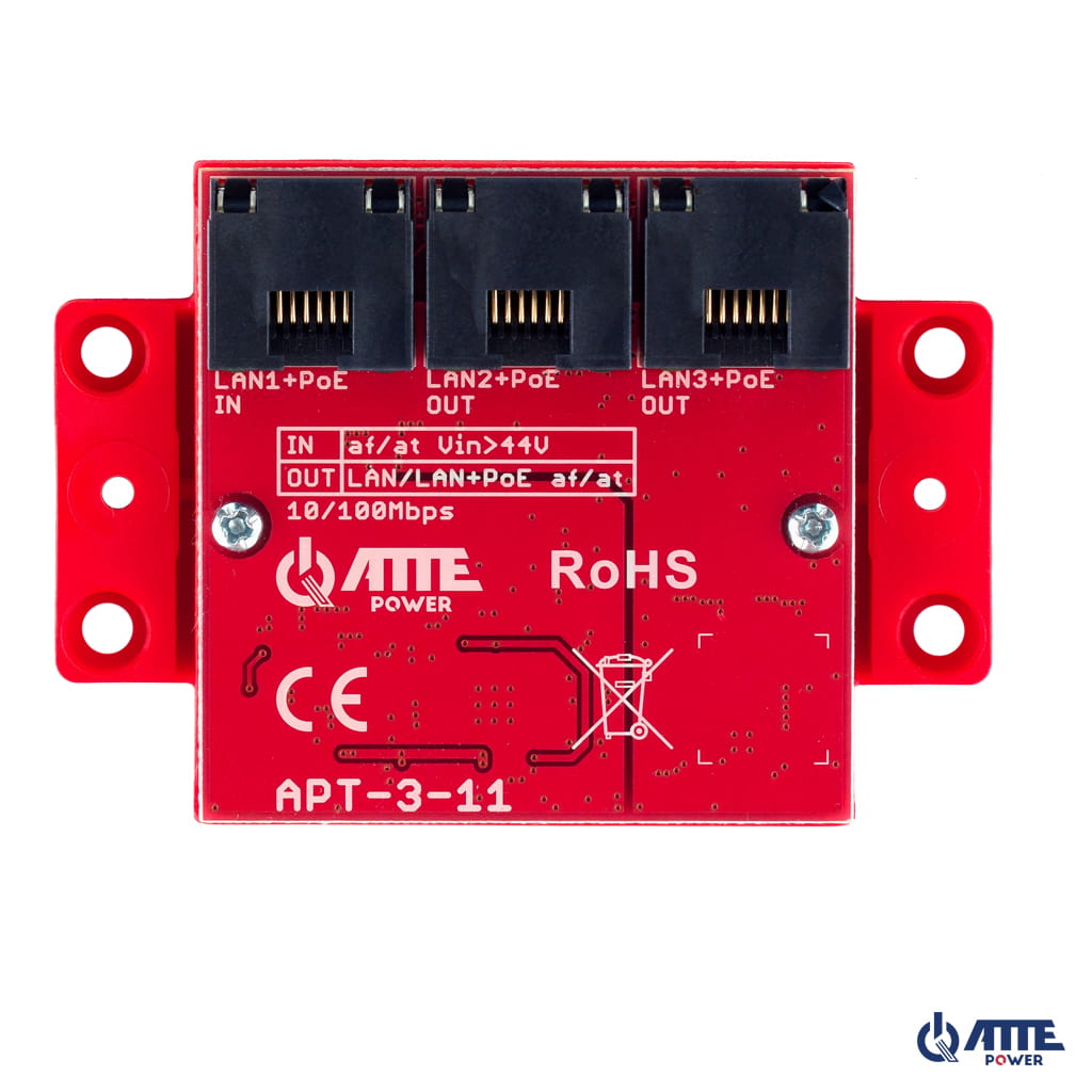 ATTE - Switch PoE 3 ports Fast Ethernet – 2 sorties 802.3af/at
