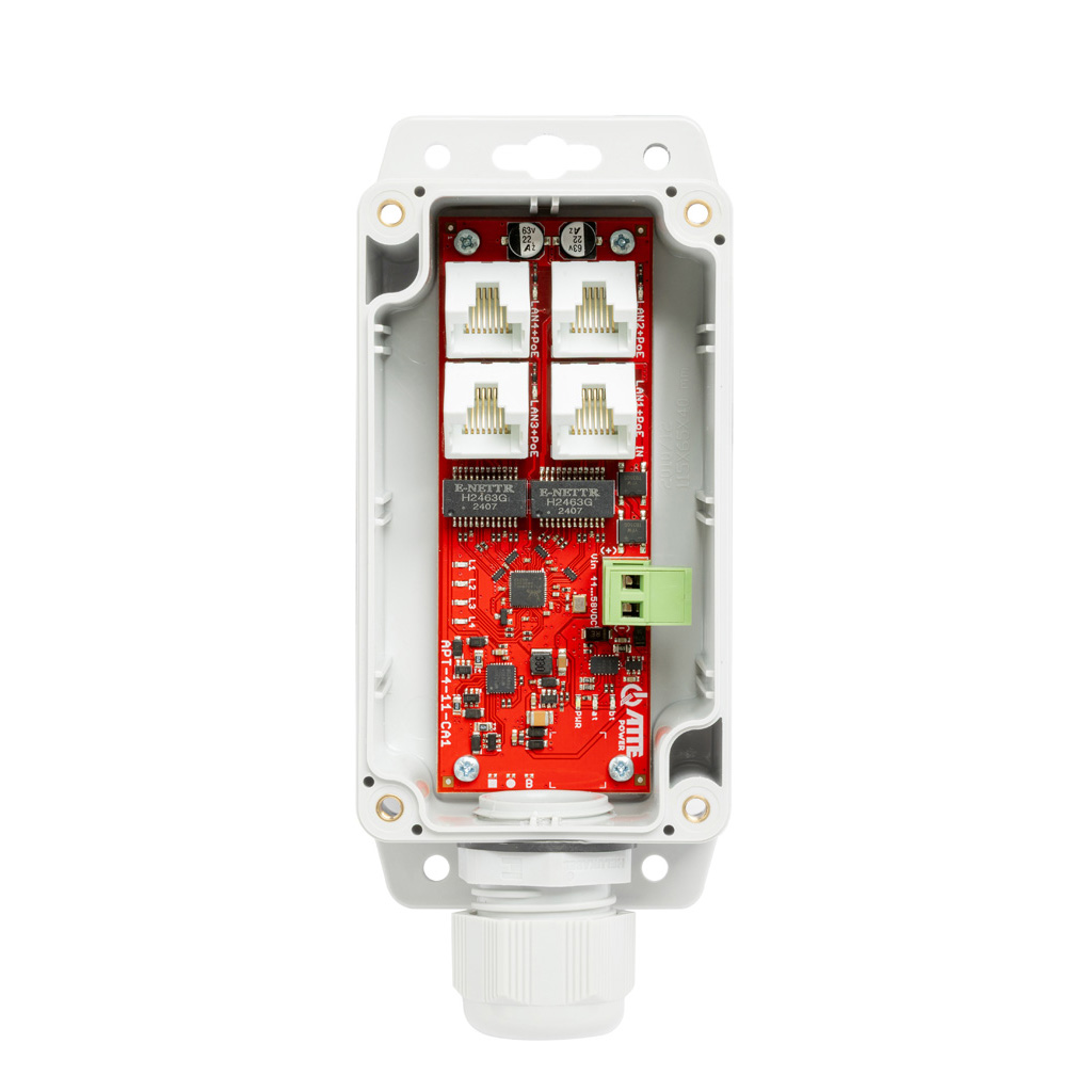[APT-4-11-CA1] ATTE - Switch PoE 4 ports Fast Ethernet – coffret extérieur IP68