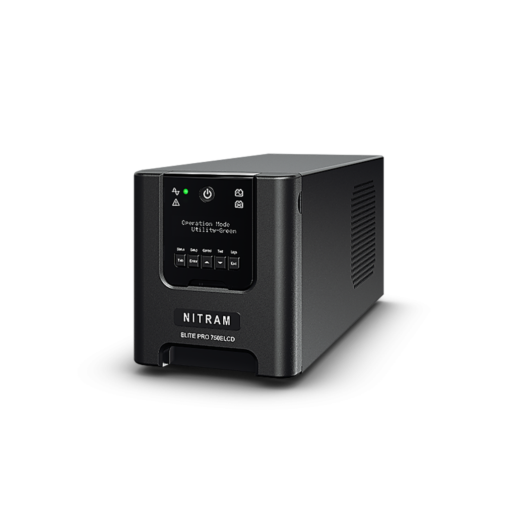NITRAM - ElitePro750ELCD - Onduleur line interactif sinus 750 VA / 675 W - 6 prises IEC