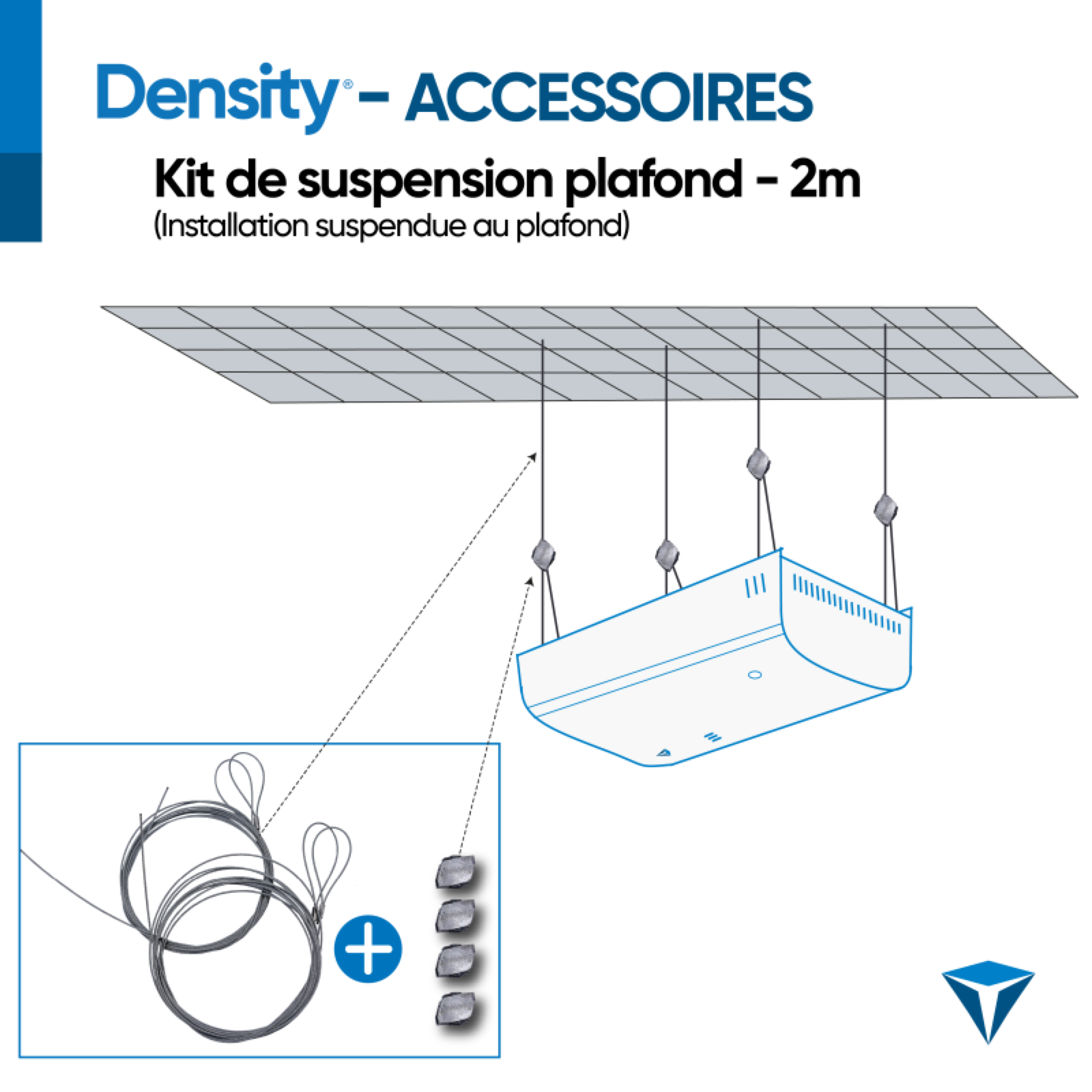 DENSITY - Kit de suspension plafond 2 m