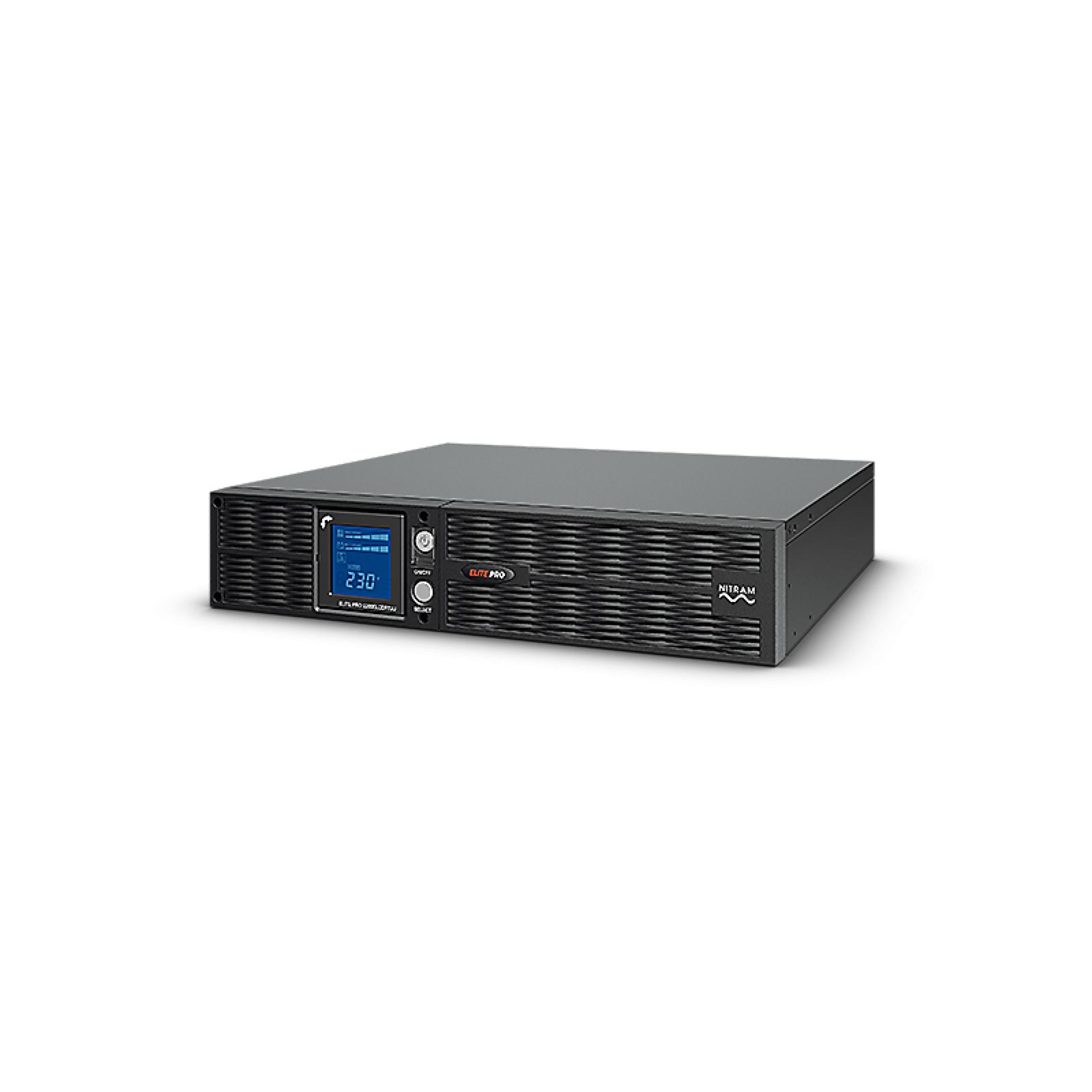 NITRAM - ElitePro2200ELCDRT2U - Onduleur line interactif sinus rack 2200 VA / 1980 W - 8 prises IEC
