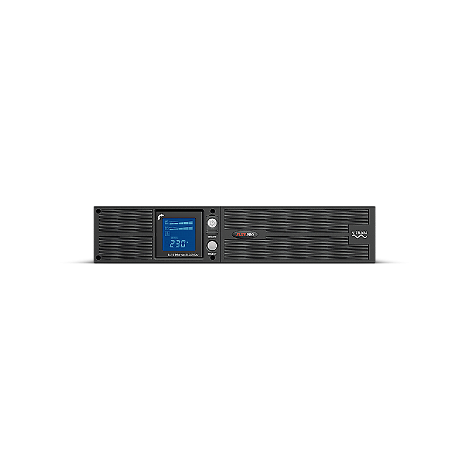 NITRAM - ElitePro1000ELCDRT2U - Onduleur line interactif sinus rack 1000 VA / 900 W - 8 prises IEC